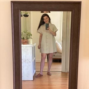 Rythm Brand Linen Mini Button Down Dress